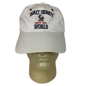 Walt Disney World Since 1971 Mickey Mouse White Embroidered Baseball Cap Adjusta